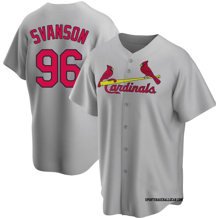 Matthew Svanson Men's St. Louis Cardinals Gray Replica Road Jersey