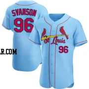 Matthew Svanson Men's St. Louis Cardinals Light Blue Authentic Alternate Jersey