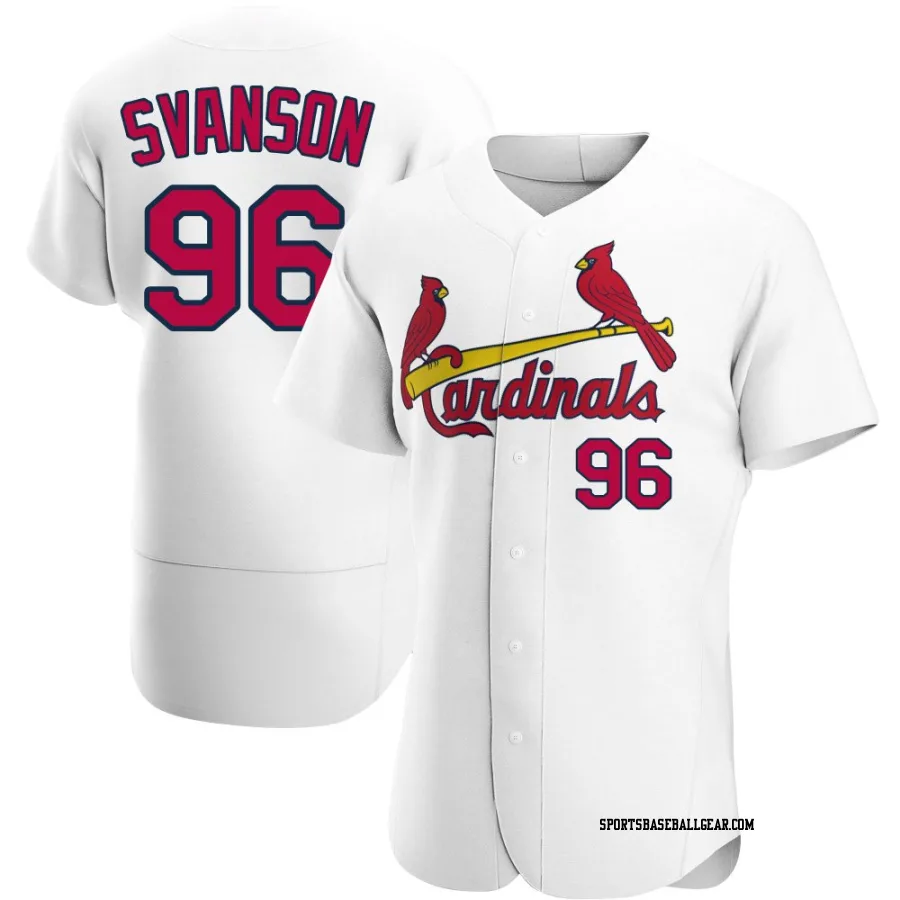 Matthew Svanson Men's St. Louis Cardinals White Authentic Home Jersey