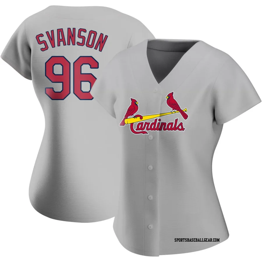 Matthew Svanson Women's St. Louis Cardinals Gray Authentic Road Jersey