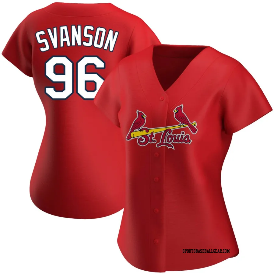 Matthew Svanson Women's St. Louis Cardinals Red Authentic Alternate Jersey