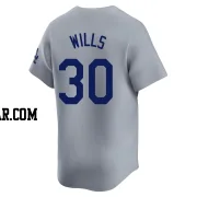 Maury Wills Men's Los Angeles Dodgers Gray Limited Away Jersey