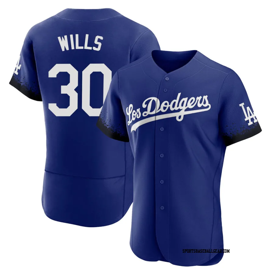 Maury Wills Men's Los Angeles Dodgers Royal Authentic 2021 City Connect Jersey