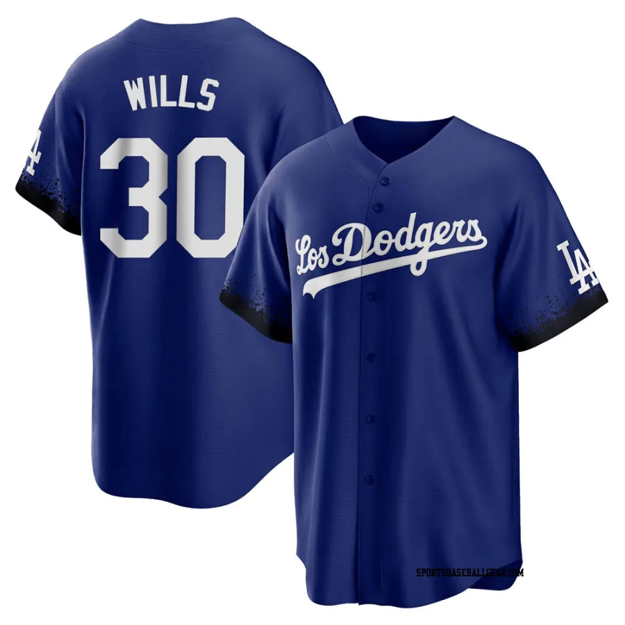 Maury Wills Men's Los Angeles Dodgers Royal Replica 2021 City Connect Jersey