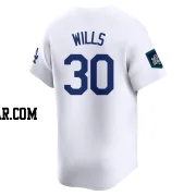 Maury Wills Men's Los Angeles Dodgers White Limited 2024 World Tour Seoul Series Home Jersey