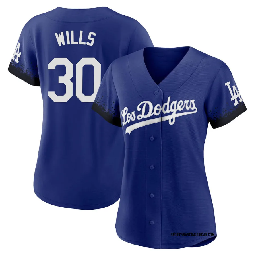 Maury Wills Women's Los Angeles Dodgers Royal Authentic 2021 City Connect Jersey