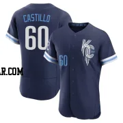 Max Castillo Men's Kansas City Royals Navy Authentic 2022 City Connect Jersey