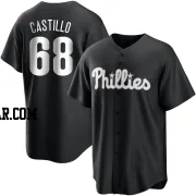 Max Castillo Men's Philadelphia Phillies Black/White Replica Jersey