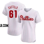 Max Castillo Men's Philadelphia Phillies White Elite Home Jersey