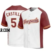 Max Castillo Men's Venezuela Baseball White Replica 2023 World Baseball Classic Jersey