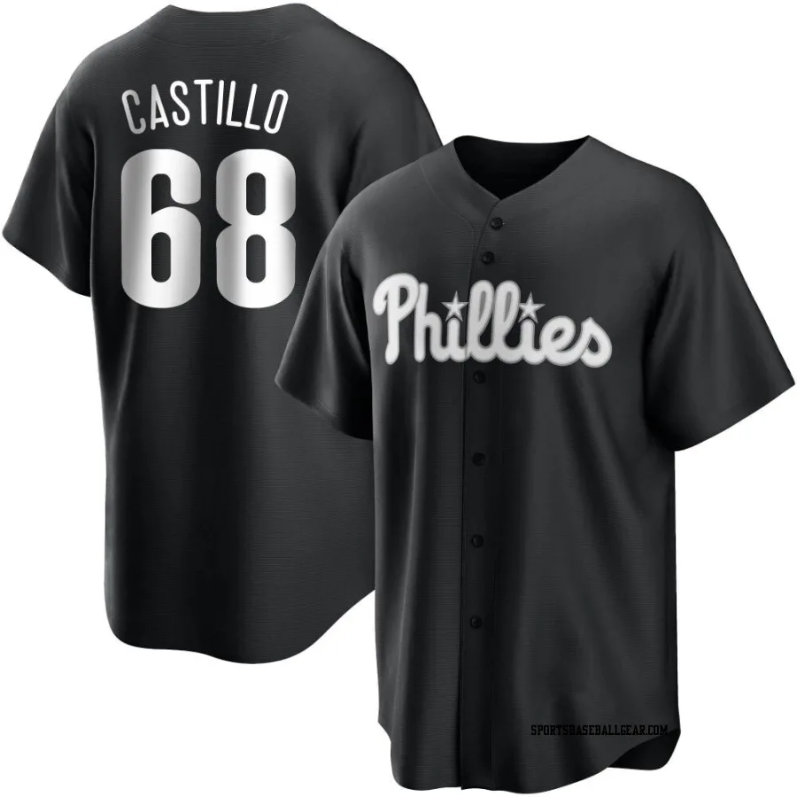 Max Castillo Youth Philadelphia Phillies Black/White Replica Jersey