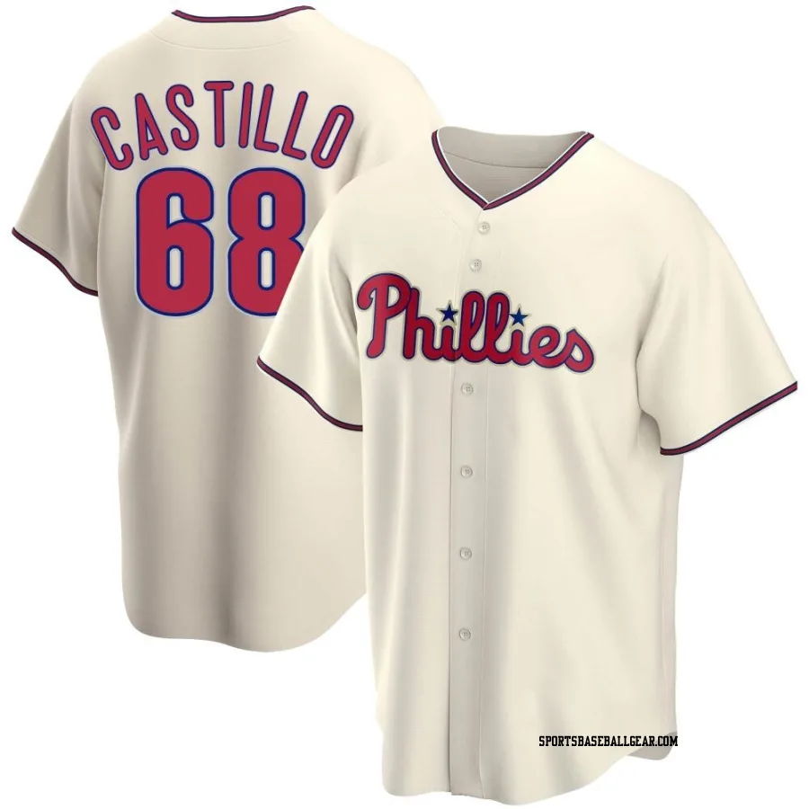 Max Castillo Youth Philadelphia Phillies Cream Replica Alternate Jersey