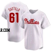 Max Castillo Youth Philadelphia Phillies White Limited Home Jersey