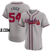 Max Fried Men's Atlanta Braves Gray Elite Road Jersey