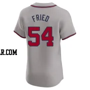 Max Fried Men's Atlanta Braves Gray Elite Road Jersey