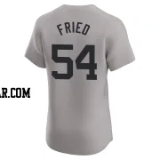 Max Fried Men's New York Yankees Gray Elite Road 2024 World Series Jersey