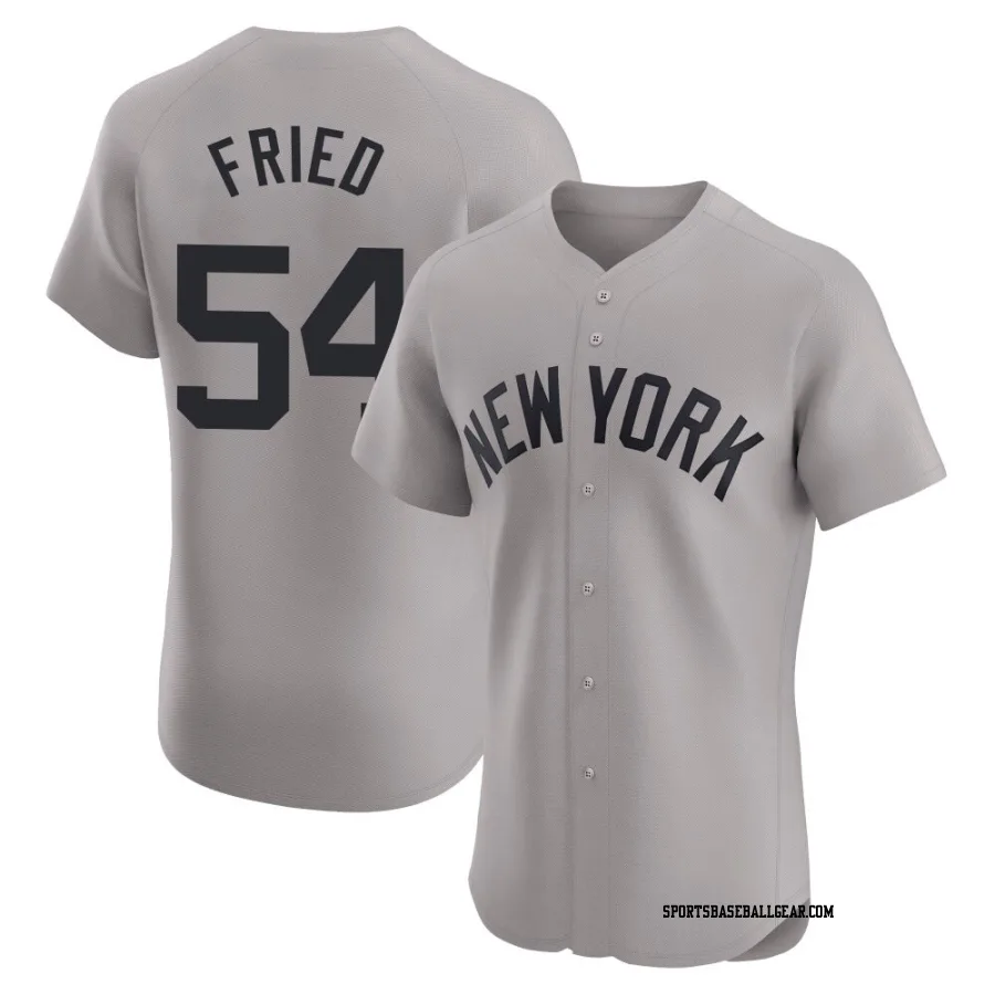 Max Fried Men's New York Yankees Gray Elite Road Jersey