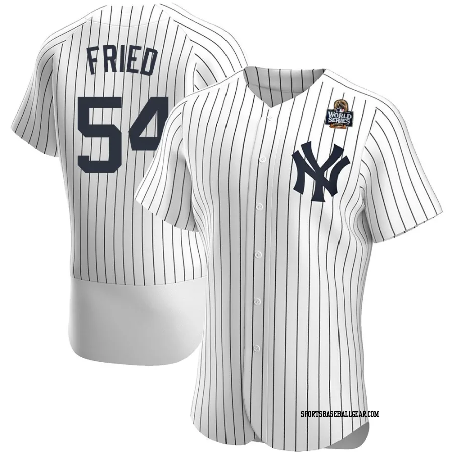 Max Fried Men's New York Yankees White Authentic Home 2024 World Series Jersey