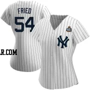 Max Fried Women's New York Yankees White Authentic Home Name 2024 World Series Jersey