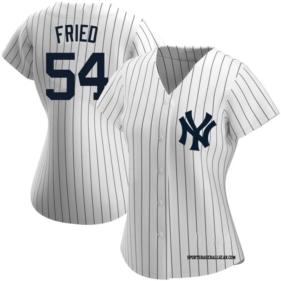 Max Fried Women's New York Yankees White Authentic Home Name Jersey