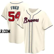 Max Fried Youth Atlanta Braves Cream Replica Alternate Jersey