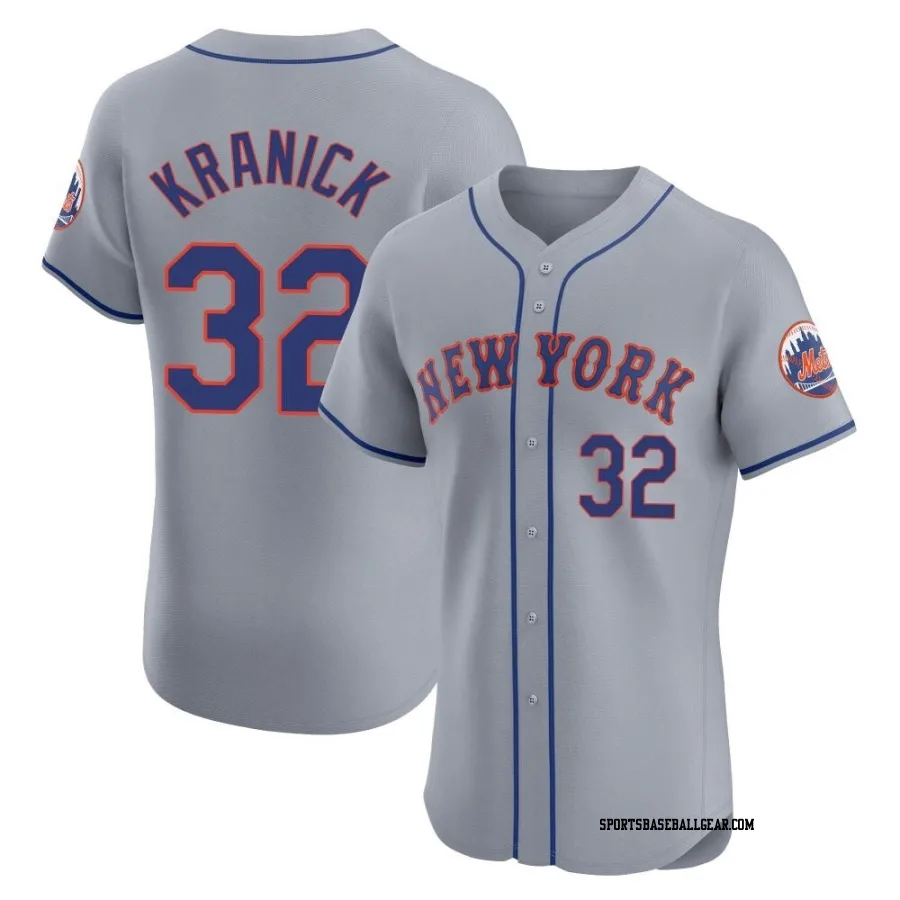 Max Kranick Men's New York Mets Gray Elite Road Jersey