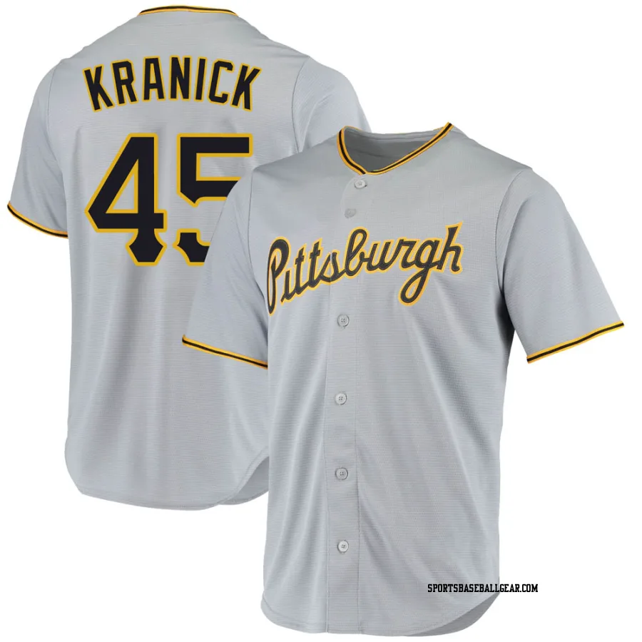 Max Kranick Men's Pittsburgh Pirates Gray Replica Road Jersey