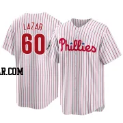 Max Lazar Men's Philadelphia Phillies White Replica 2022 World Series Home Jersey