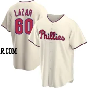 Max Lazar Youth Philadelphia Phillies Cream Replica Alternate Jersey