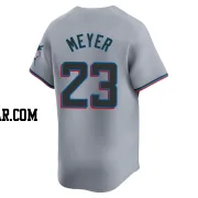 Max Meyer Men's Miami Marlins Gray Limited Road Jersey