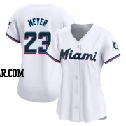 Max Meyer Women's Miami Marlins White Limited Home Jersey