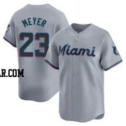 Max Meyer Youth Miami Marlins Gray Limited Road Jersey