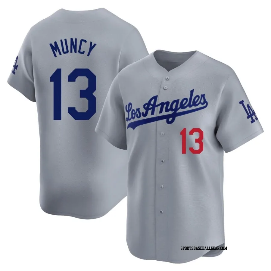 Max Muncy Men's Los Angeles Dodgers Gray Limited Away Jersey