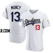 Max Muncy Men's Los Angeles Dodgers White/Gold Authentic 2021 Gold Program Player Jersey