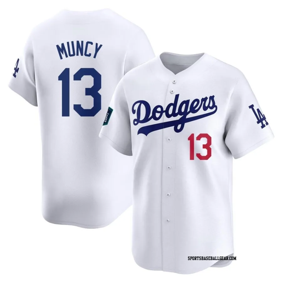 Max Muncy Youth Los Angeles Dodgers White Limited 2024 World Tour Seoul Series Home Jersey