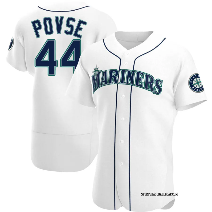 Max Povse Men's Seattle Mariners White Authentic Home Jersey