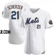 Max Scherzer Men's New York Mets White Authentic Home Jersey