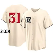 Max Scherzer Men's Texas Rangers Cream Replica 2023 City Connect Jersey