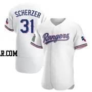 Max Scherzer Men's Texas Rangers White Authentic Home Jersey