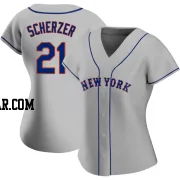 Max Scherzer Women's New York Mets Gray Authentic Road Jersey