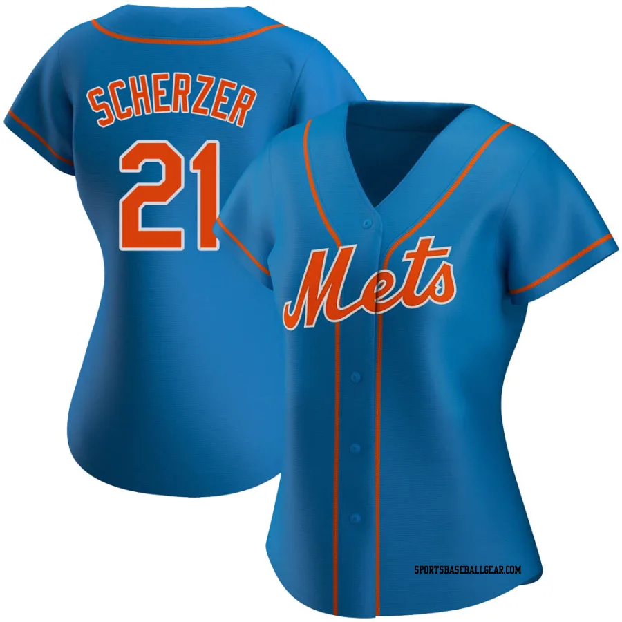 Max Scherzer Women's New York Mets Royal Replica Alternate Jersey