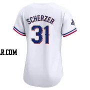 Max Scherzer Women's Texas Rangers Gold Limited White 2024 Collection Jersey