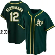 Max Schuemann Men's Oakland Athletics Green Replica Alternate Jersey