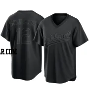 Max Schuemann Youth Oakland Athletics Black Replica Pitch Fashion Jersey