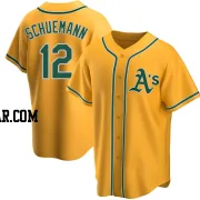 Max Schuemann Youth Oakland Athletics Gold Replica Alternate Jersey