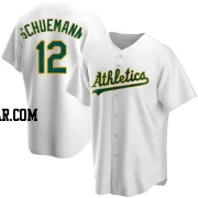 Max Schuemann Youth Oakland Athletics White Replica Home Jersey