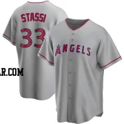 Max Stassi Men's Los Angeles Angels Replica Silver Road Jersey