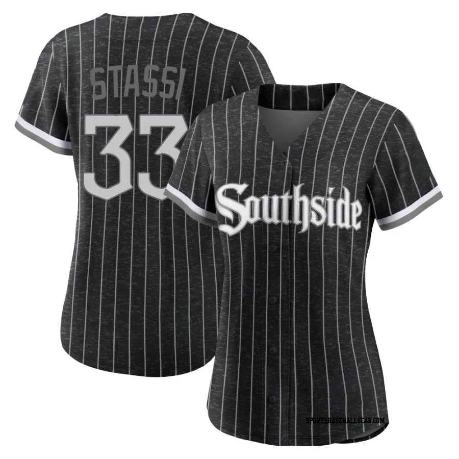 Max Stassi Women's Chicago White Sox Black Authentic 2021 City Connect Jersey