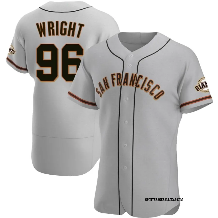 Max Wright Men's San Francisco Giants Gray Authentic Road Jersey