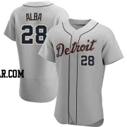 Maximillian Alba Men's Detroit Tigers Gray Authentic Road Jersey